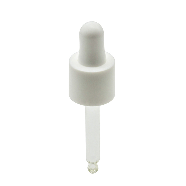 18/410 hvid plastik dropper med gummi