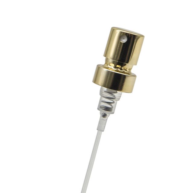 پمپ چینی سفارشی پلاستیکی آلومینیومی طلای براق 13 15 میلی متری برای بطری عطر