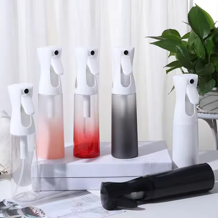 カスタム PET 200ML 連続ミスト空のヘア スプレー ボトル