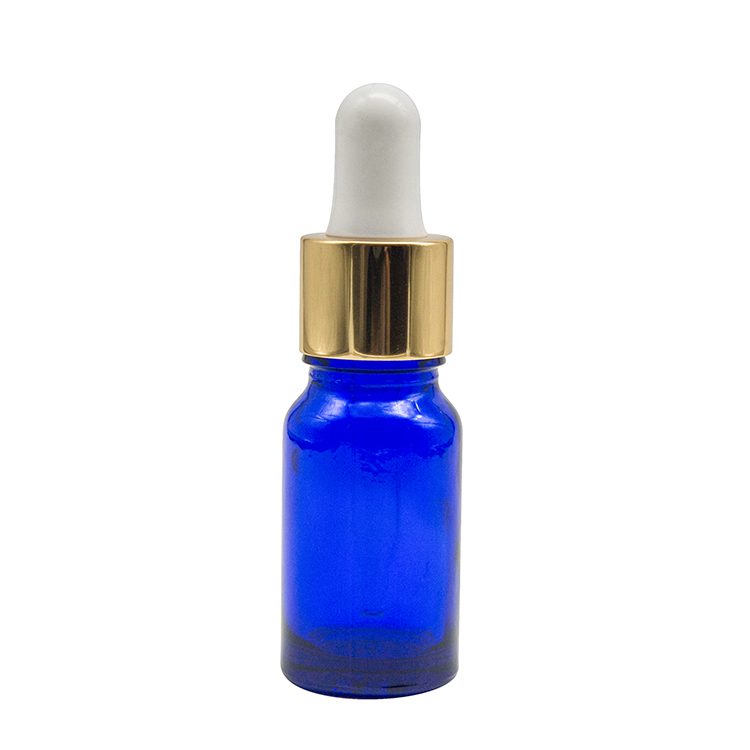 Ampolla personalitzada d'oli essencial de vidre blau rodona d'1 oz